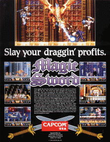 Magic Sword - heroic fantasy (25.07.1990 USA) Arcade Game Cover